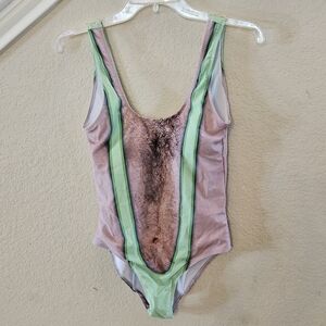 Borat Mankini inspired One Piece Padded Swimsuit Costume Womens S